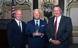 Former president and CEO of Toyota Material Handling, Jeff Rufener, received the 2023 Meritorious Service Award from the Industrial Truck Association.