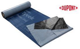 DuPont launches Tyvek Protec PSU peel-and-stick underlayment with high-temperature/UV resistance, slip-resistant surface, and easy installation, targeting critical roof areas for water leak prevention.