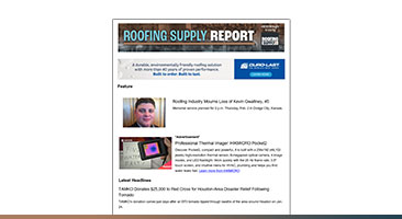 Register for Roofing Supply Report eNewsletter